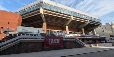 Outside image of the Guild Hall Preston promoting the new Guild Lounge